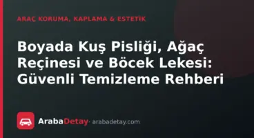 Boyada Kuş Pisliği, Ağaç Reçinesi ve Böcek Lekesi: Güvenli Temizleme Rehberi