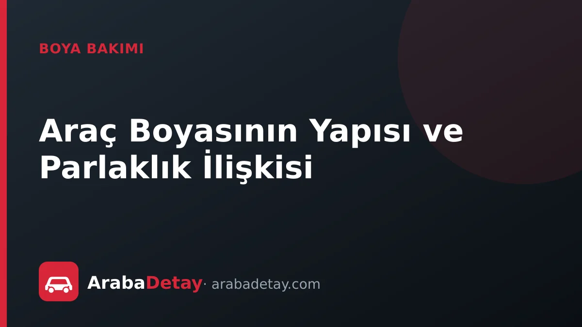 Araç Boyasının Yapısı ve Parlaklık İlişkisi